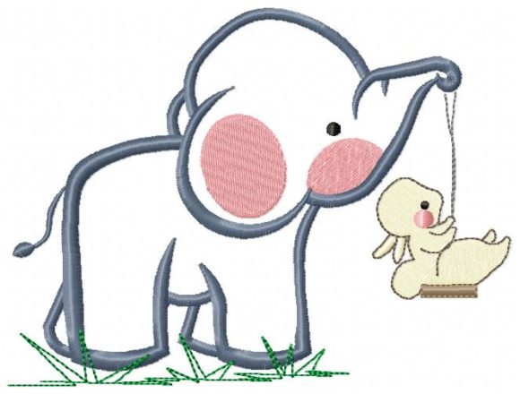 Elephant with Bunny: A Thoughtful Applique Design Review