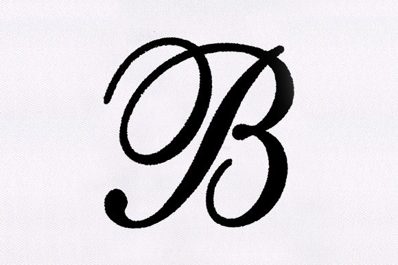 Fancy B: A Wedding Monogram That Commands Booth Space