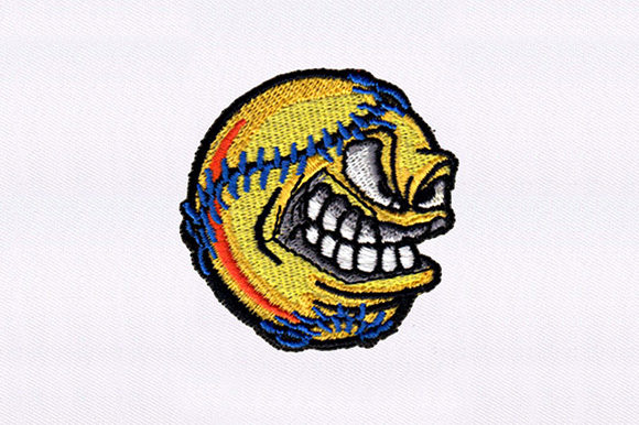 Frantic Baseball: A Playful, Heartfelt Embroidery Design