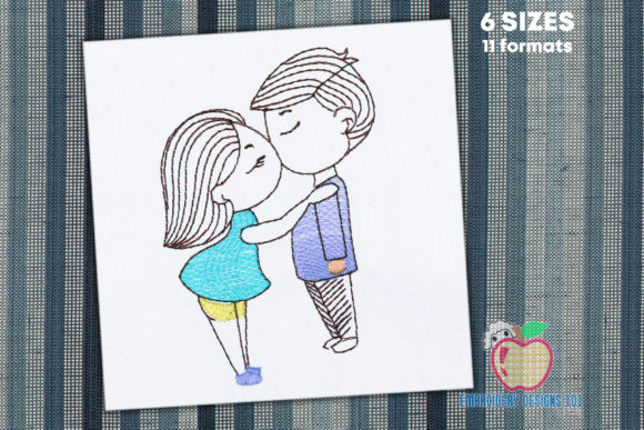 Girl Kissing Boy Sketch