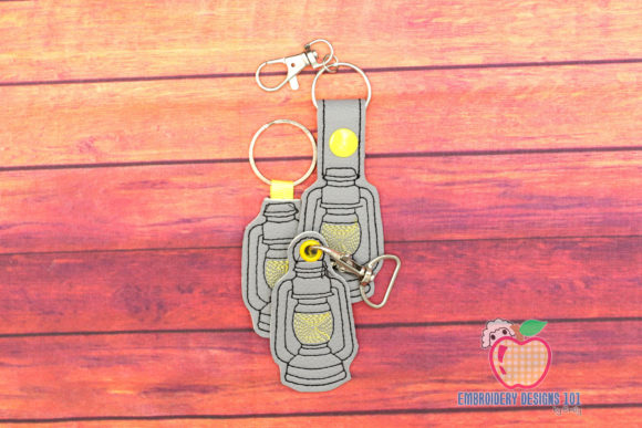 Old Lantern ITH Key Fob Pattern
