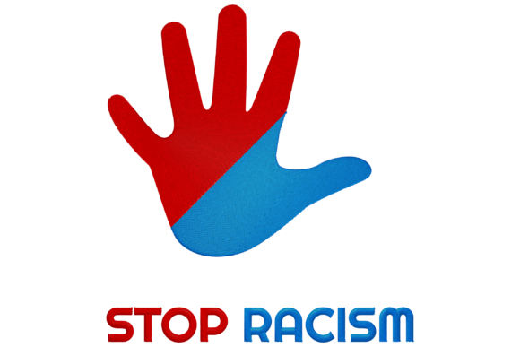 Stop Racism Embroidery Design