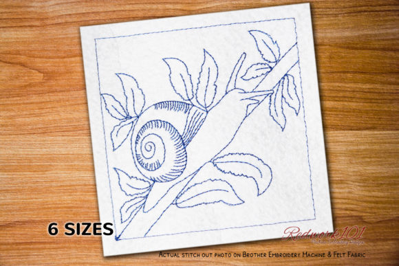 White Garden Snail Redwork Review